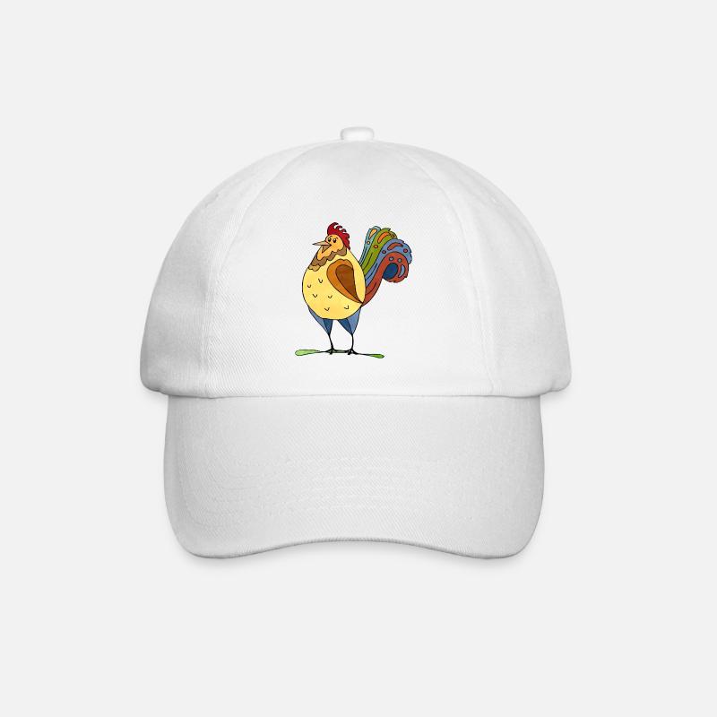 Hahn - Baseballkappe - Weiß/Weiß
