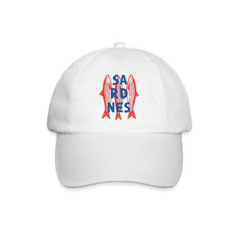 Vintage Sardinen Fischkonserven - Baseballkappe - Weiß/Weiß - Vorne