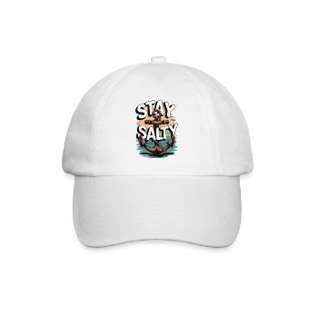 Stay Salty Anchor Shirt - Baseball Cap - white/white - Front