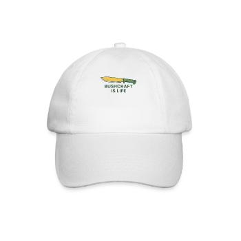 Bushcraft Is Life Prepper Survival - Baseball Cap - white/white - Front