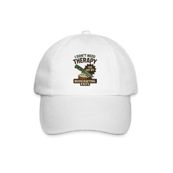 Prepper Survival Bushcrafting Knife Therapy - Baseball Cap - white/white - Front