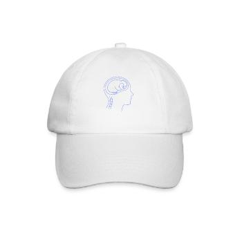Silhouette minimaliste de cerveau de pingouin - Casquette classique - blanc/blanc - Devant