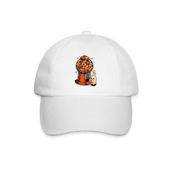 Kaugummi - Halloween Süßigkeiten Geist - Baseballkappe - Weiß/Weiß - Vorne