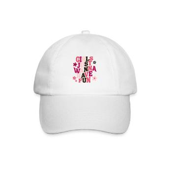 Girls just wanna have fun - Baseballkappe - Weiß/Weiß - Vorne