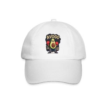 Funny Avocado Boxing - Baseball Cap - white/white - Front