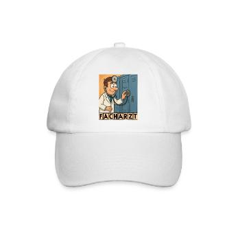 Facharzt by Rico Beck - Baseballkappe - Weiß/Weiß - Vorne