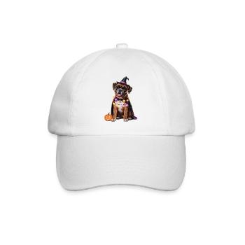 Boxer Chien Halloween - Casquette classique - blanc/blanc - Devant