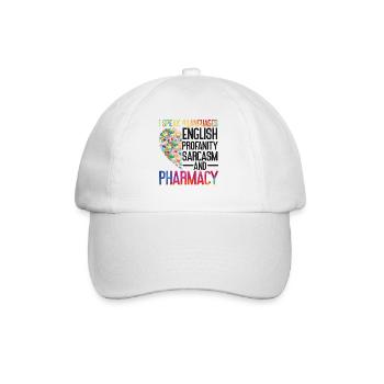 Pharmacy Tech Technician - Baseball Cap - white/white - Front