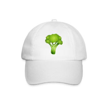 Brocoli vert vif dans un style bande dessinée élégant - Casquette classique - blanc/blanc - Devant