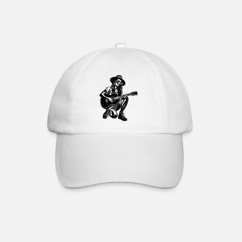 Gitarrist Mädchen - Baseballkappe - Weiß/Weiß