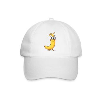 Banane ludique avec de grands yeux - Casquette classique - blanc/blanc - Devant