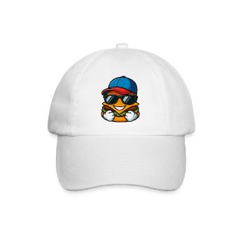Cool burger joueur de baseball dessin animé enfants - Casquette classique - blanc/blanc - Devant