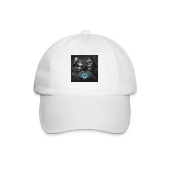 Bigfoot Sasquatch Alien Love signe de la main - Casquette classique - blanc/blanc - Devant