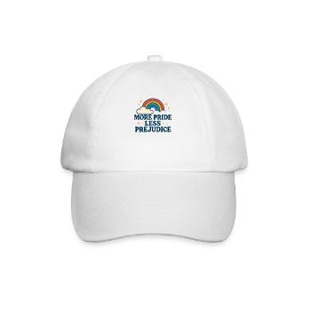 More Pride Less Prejudice Rainbow Pride Mon - Baseball Cap - white/white - Front