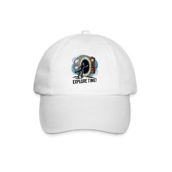 Explorez le design de l’horloge surréaliste du temps - Casquette classique - blanc/blanc - Devant