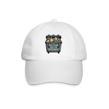 Umweltfreundliches Abfallmanagement-Hüllendesign - Baseballkappe - Weiß/Weiß - Vorne