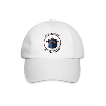 Reunion Island Pride Geschenkidee - Baseballkappe - Weiß/Weiß - Vorne