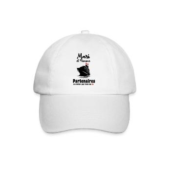 Mari et Femme Partenaires de Croisières pour Anniv - Casquette classique - blanc/blanc - Devant