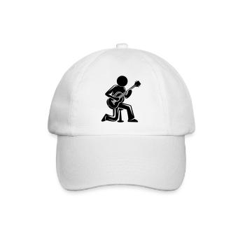 Gitarrist Gitarre Musiker - Baseballkappe - Weiß/Weiß - Vorne