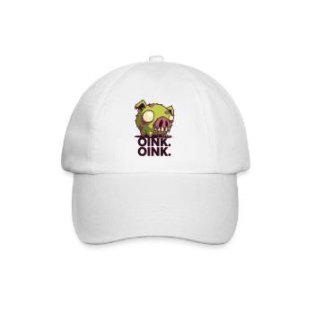 Conception de dessin animé de cochon zombie effrayant - Casquette classique - blanc/blanc - Devant