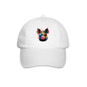 Pig Domestic Pig Sow Pigs Love Piggy - Baseball Cap - white/white - Front