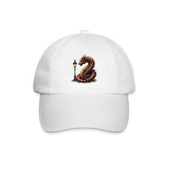 Dragon Steampunk avec lanterne - Casquette classique - blanc/blanc - Devant