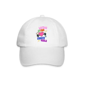 Lifting is for pretty girls - Baseball Cap - white/white - Front
