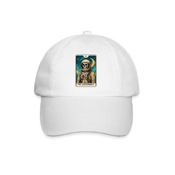 Astronaut with skull and starry sky - Baseball Cap - white/white - Front