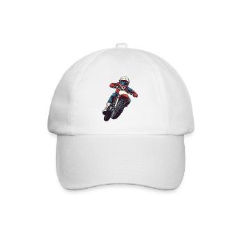 Adrenaline motorcyclist - Baseball Cap - white/white - Front