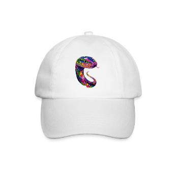 snake, python, cobra, rattlesnake, snakes - Baseball Cap - white/white - Front