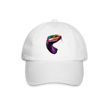 snake, python, cobra, rattlesnake, snakes - Baseball Cap - white/white - Front