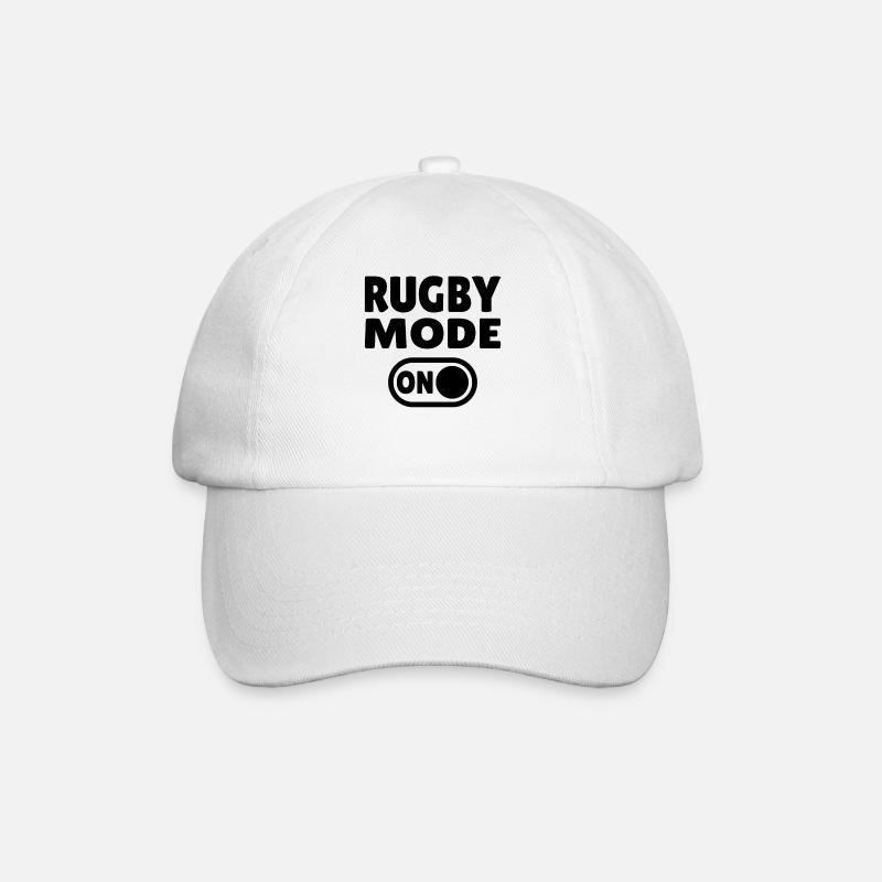 Rugby Mode ON - Rugby Leidenschaft pur - Baseballkappe - Weiß/Weiß