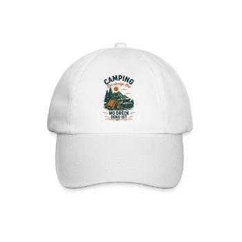 Camping the only place where dirt decoration is funnier - Baseball Cap - white/white - Front