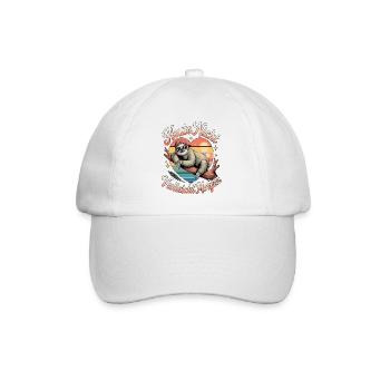 Pas aujourd’hui, peut-être demain paresseux - Casquette classique - blanc/blanc - Devant