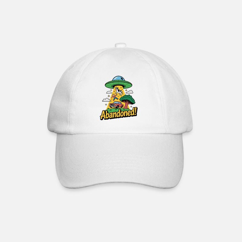 Illustration rétro d’enlèvement extraterrestre - Casquette classique - blanc/blanc