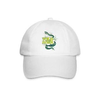 Wild Born Snake and Leaf Design - Baseball Cap - white/white - Front