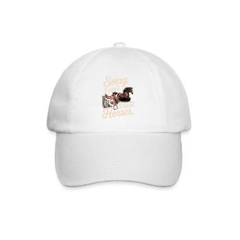 Désolé, je ne peux pas, j’ai des chevaux... - Casquette classique - blanc/blanc - Devant