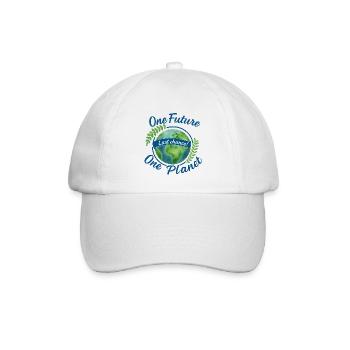 Environmentally conscious peace motif - Baseball Cap - white/white - Front