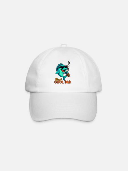 Reel Cool Dad – Morsom fiskegave - Baseballcap - hvit/hvit
