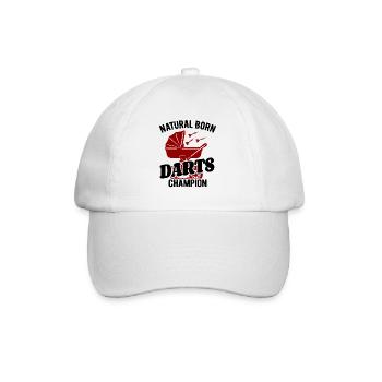 Natural born Darts Champion, Baby Dart Stroller - Baseball Cap - white/white - Front