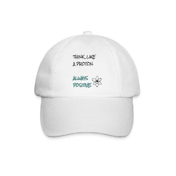 Abstraktes Motivationsdesign Positivität - Baseballkappe - Weiß/Weiß - Vorne