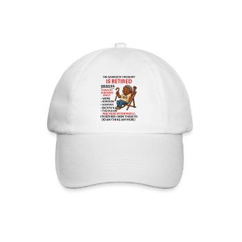 Retirement for Men women – Retired Rente - Baseball Cap - white/white - Front