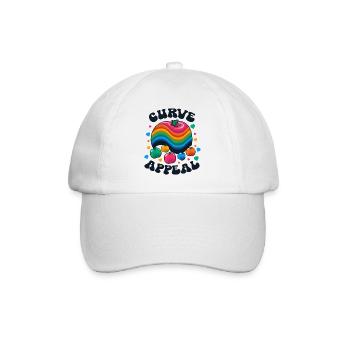 Curve Appeal – colorful body positive graphics - Baseball Cap - white/white - Front