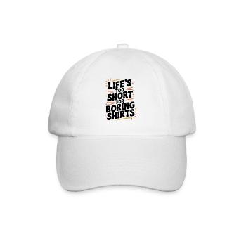 La vie est trop courte pour les chemises ennuyeuses - Casquette classique - blanc/blanc - Devant