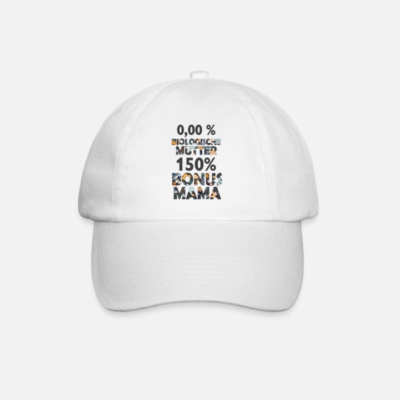 Bonus Mama Mutter Stiefmama Stiefmutter Geschenk - Baseballkappe - Weiß/Weiß