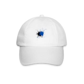 Creative Blue Paint Splash Print - Baseball Cap - white/white - Front