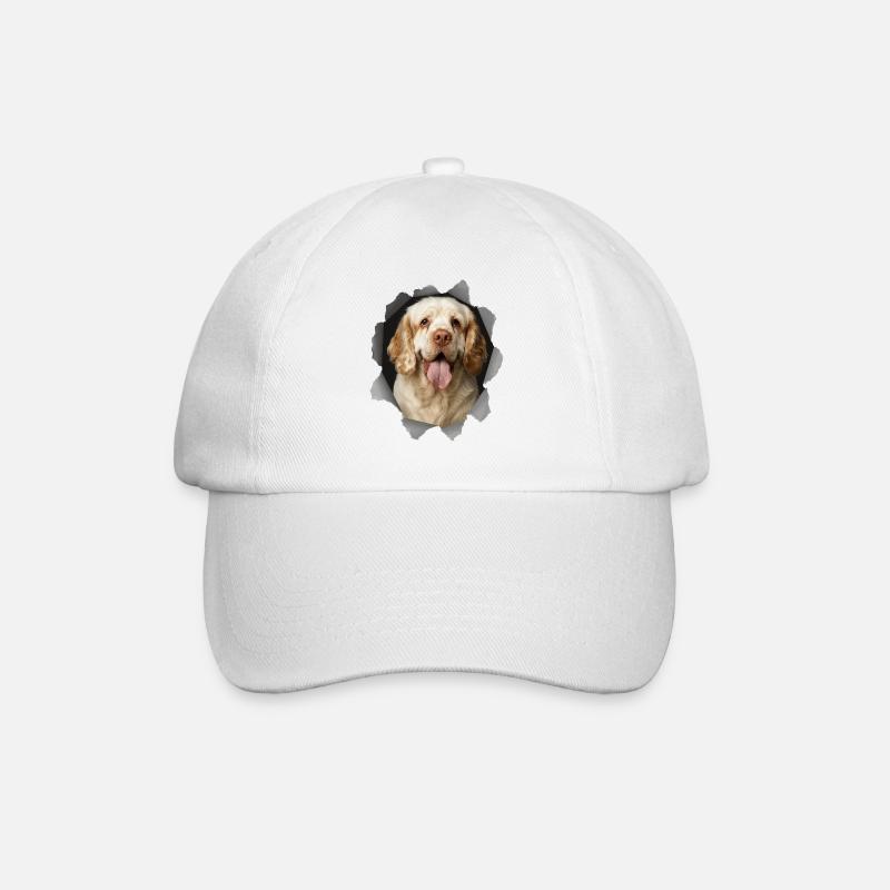 Clumber Spaniel - Baseballkappe - Weiß/Weiß