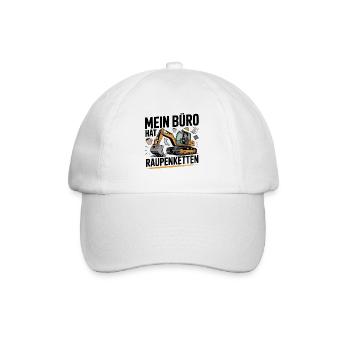 My office has caterpillar tracks - Baseball Cap - white/white - Front