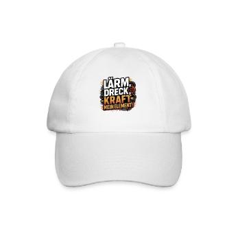 Bruit, saleté, puissance – mon élément - Casquette classique - blanc/blanc - Devant