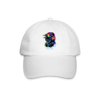 Raven, Crow, Bird, Raven Crow, Jackdaw, Black Raven - Baseball Cap - white/white - Front